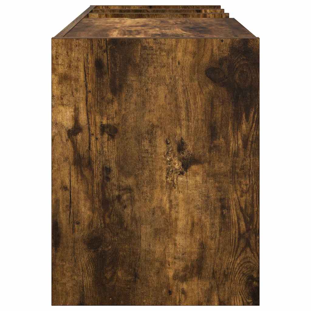 Vinyl Record Cabinet Smoked Oak 78.5 x 35 x 45 cm