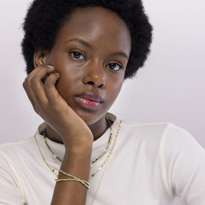 Bracelet - Luxenter - Zira - Finition or Jaune 18 Carats - Cristal Bleu - Style Boho