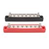 1 Pair M6 Power Distribution Block High Current DC12V to 48V 150A Double Stud 8 Way Battery Bus Bar
