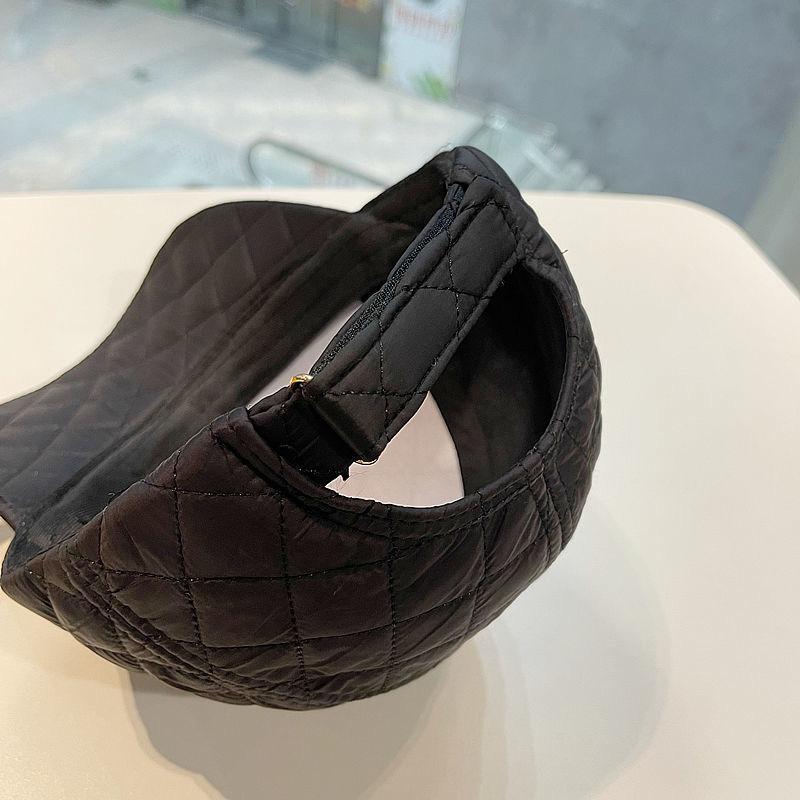 Press Grid Warm Baseball Cap Winter Embroidery Simple Couple Cap Female