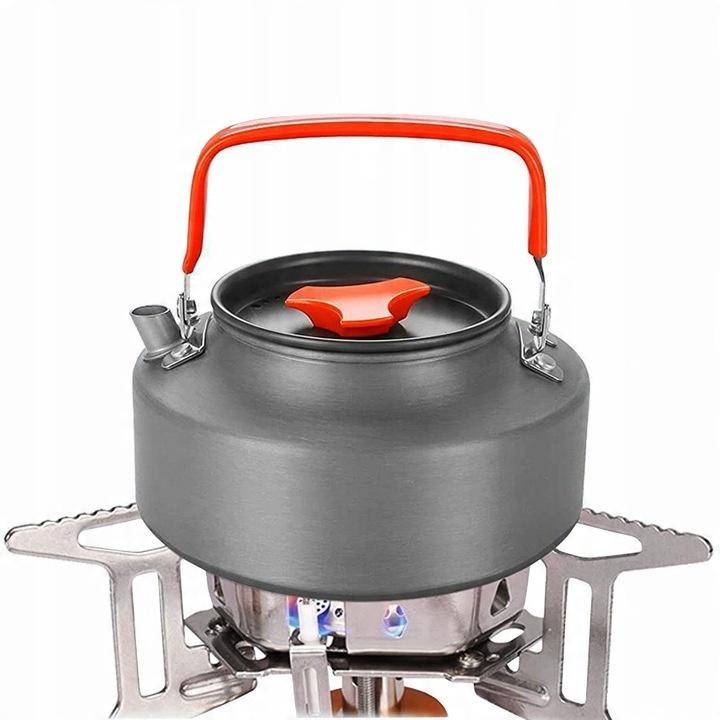Kuchenka Gazowa Polowa Turystyczna Przenośna + Adapter + Gaz Kartusz 400Ml