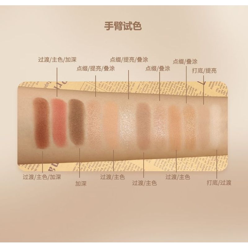 Kaxier - Roasted Coffee 12-Color Eyeshadow Palette - 3 Types