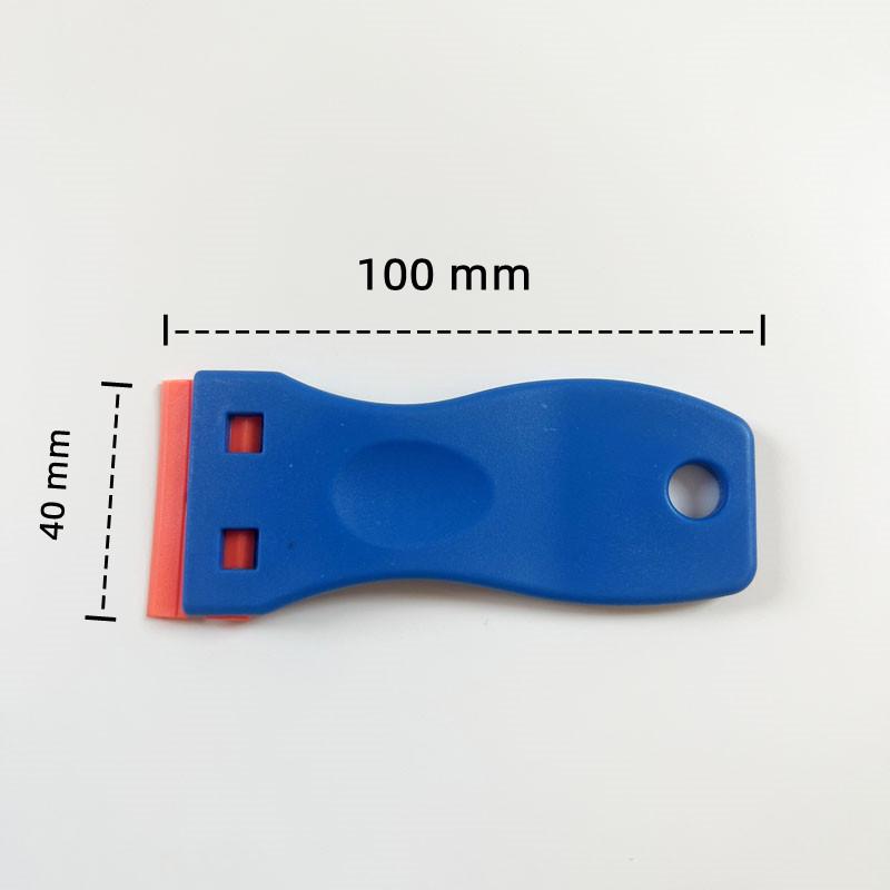 Blue Plastic Single-Head Scraper for Glass and Tile Cleaning
