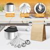 13 Pcs Measuring Cups and Spoons Set Stainless Steel Measuring Spoons and Cups Stackable Measuring Spoons Set for Dry or Liquid