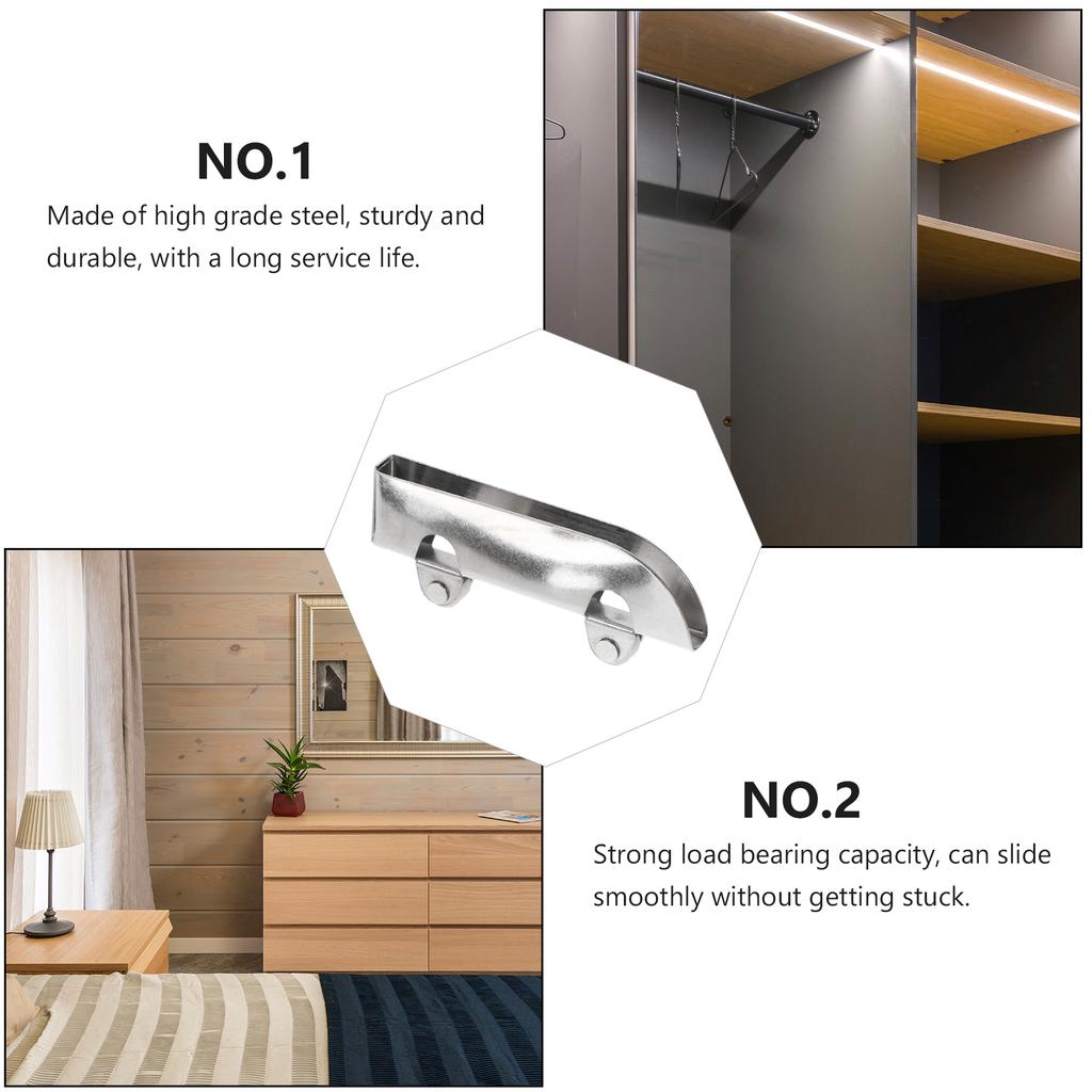 12 Stück Glas Schiebetür Umlenkrollen Schrankrolle Terrassenschublade Stahl Führungsrollen Scheune