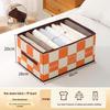 Houndstooth Foldable Steel Frame Clothes Storage Box