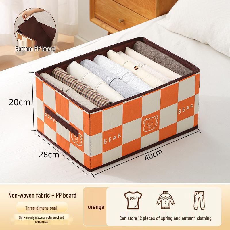 Houndstooth Foldable Steel Frame Clothes Storage Box
