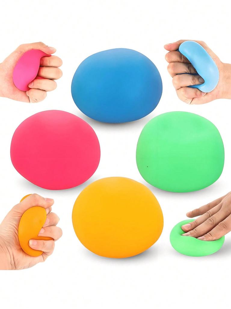 1PC Colorful Stress Relief Ball, Squeeze StretchSoftSensoryToy, Anxiety Relief Hand Tool for Birthday Party Gift Gashapon Filler