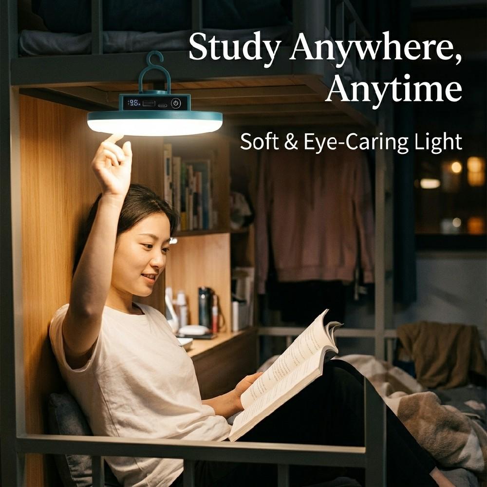 UFO Camping Light Fill Light Digital Display Magnetic Hook USB C-type LED Light 8H Outdoor Emergency Long-lasting Lighting