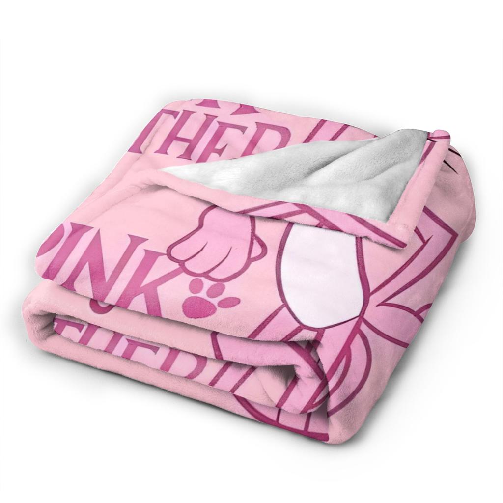 Pinks Panthers Wool Blanket Throw Blanket for Home 125*100cm Bedspread,