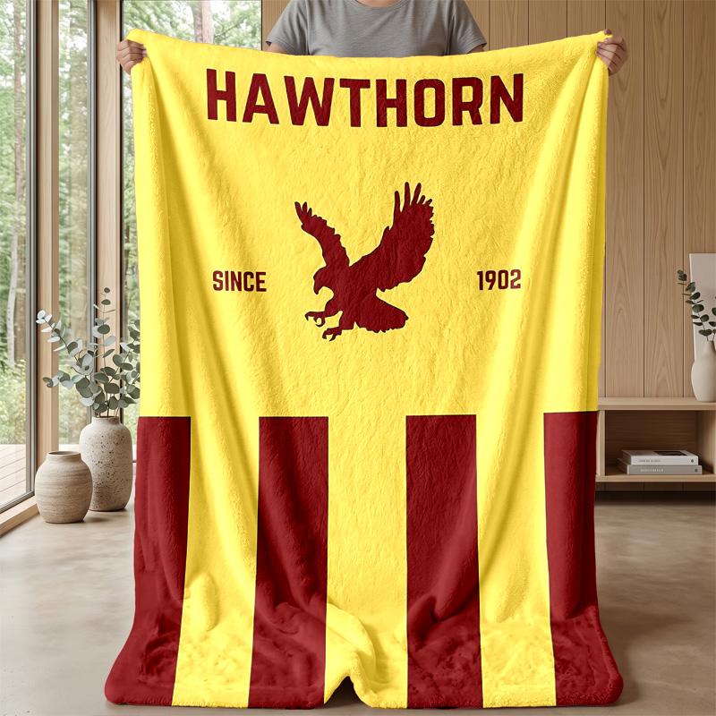 Harv Time FootballPrinted Flannel Blanket Cozy Skin-Friendly Warm Throw for Couch Bed Indoor Daily Use