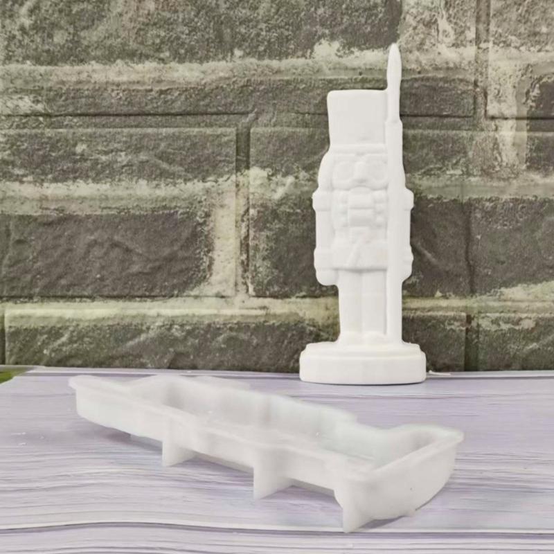 Nussknacker Silikonform für Handgemachte Kerzen Seife Harz Handwerk Mit Einfacher Entformung Designs