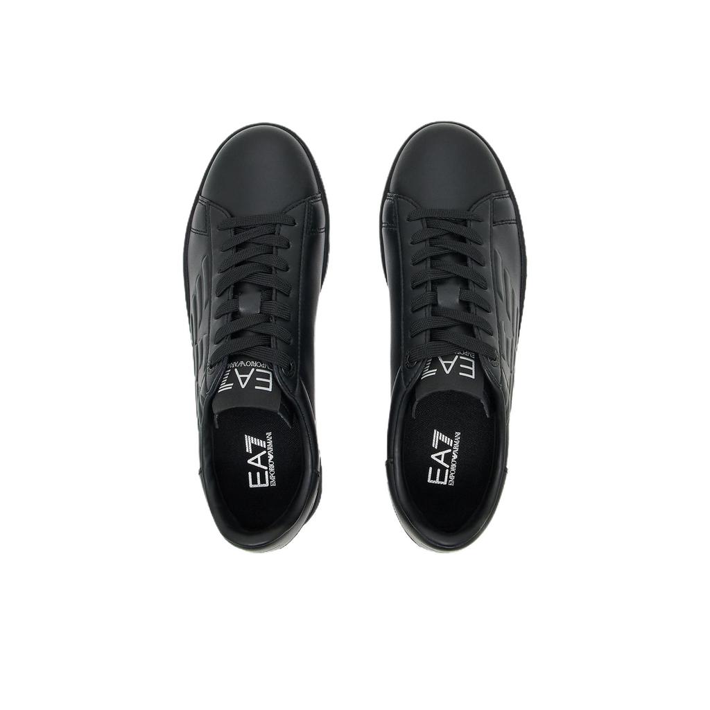 Emporio Armani EA7 Leather Low-Top Lace-Up Sneakers Unisex sneakers Black 7X000331AF10848MC061
