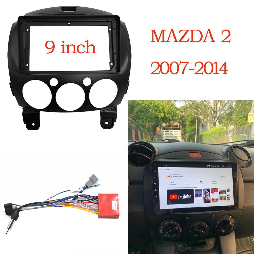 9 Inch Car Plastic Dash Panel Auto Radio Multimedia Fascia For MAZDA 2 2010-2015 Dashboard ABS Plastic Installation