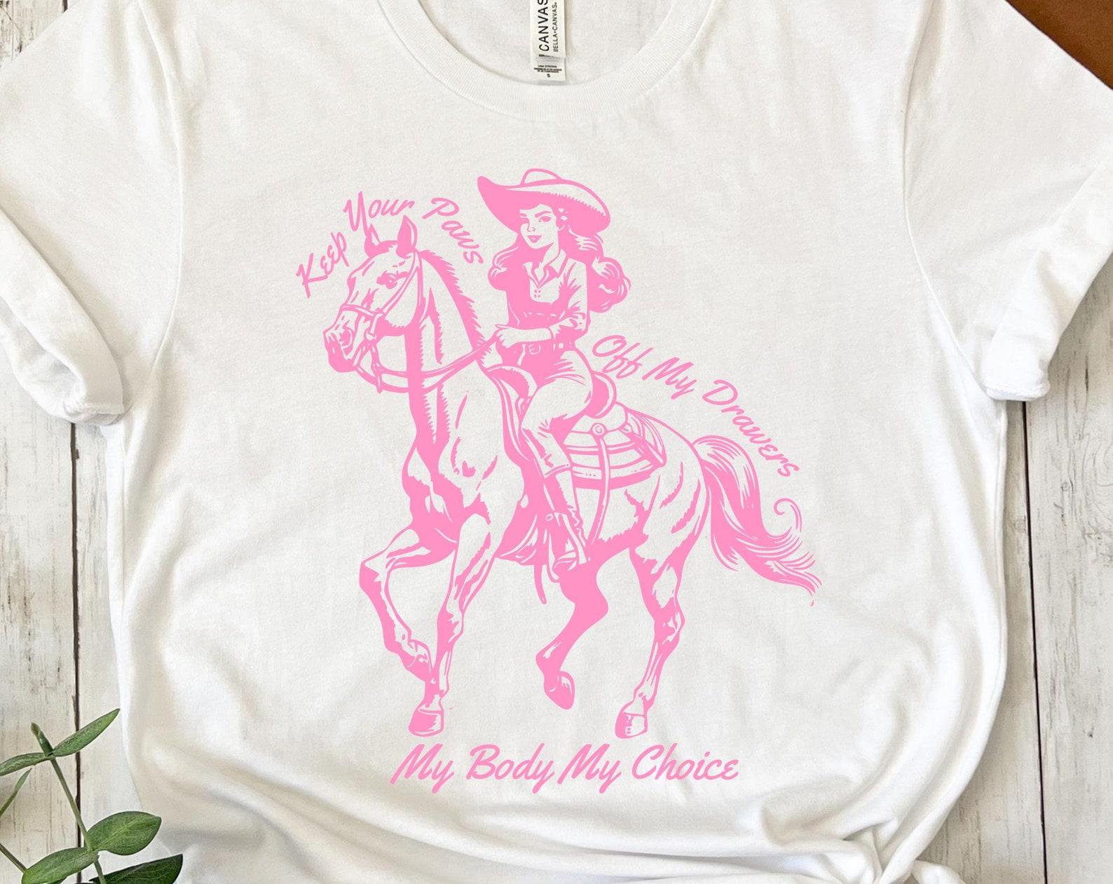 Feminist Cowgirl Shirt: Pro Choice Western Art Tee S