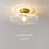 2026 LED Vintage Flower Glass Ceiling Lamps Hallway Corridor Light Warm Light Retro Living Room Interior Decor Lighting HOT