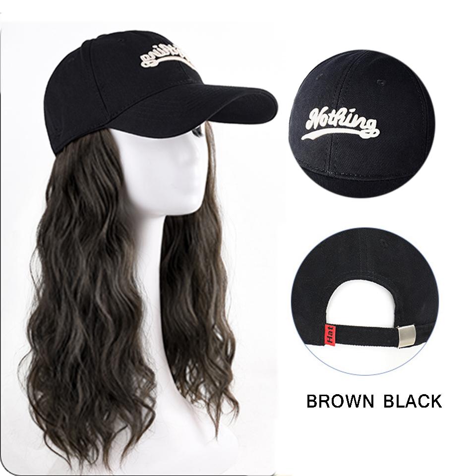 Synthetic Baseball Cap Hair Wig Pink Cap Hair Extensions Naturally Connect  Adjustable Hat Wig Heat Resistant Daily Use Wig