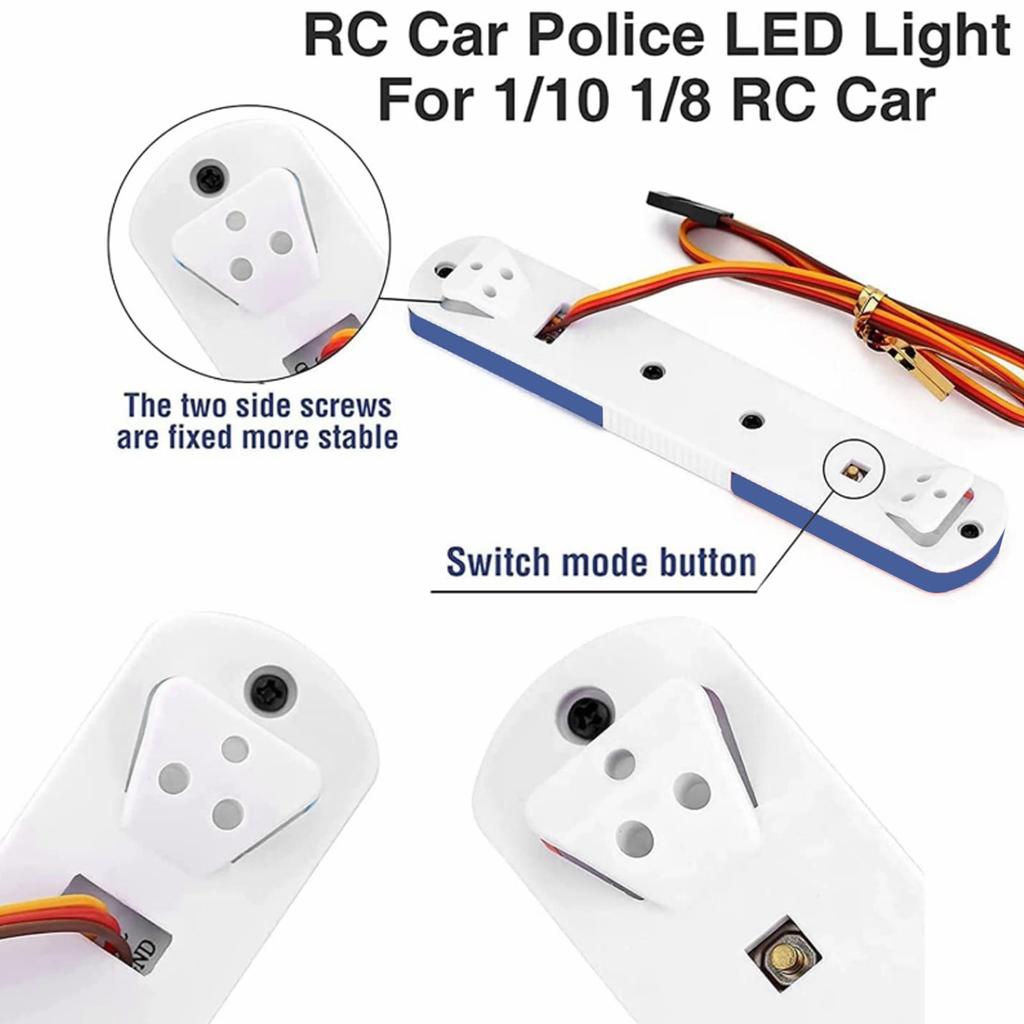 RC Light Bright Simulation Model Car LED Flash Light 145x22x12mm For 1:8 1:10 RC Model Car