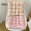 Soft Chair Cushion for Office with Straps, Square Round Seat Pad, Solid Breathable Long Sitting Color Non-slip Pad Dining Patio Desk