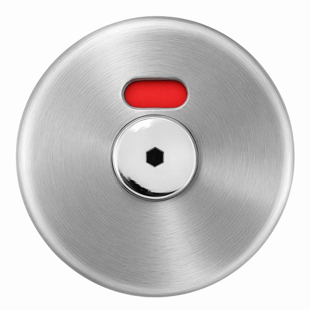 Keyless Latch Lock Silver Indicating Door Lock Durable Privacy Door Lock  Restroom