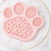 Dog Licking Pad Cat Lick Mat Easy to Clean with Suction Cup Practical Training Slow Feeder Paw Shape