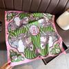Equestrian Simulation Silk Printing Silk Scarf Square Scarf High-end Shawl Sunscreen Neck Small Square Scarf Headscarf Female