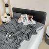 Light luxury Multifunctional Solid Color Rabbit Velvet Blanket Winter Thick Warm Flannel Used For Bedroom Living Room Blanket