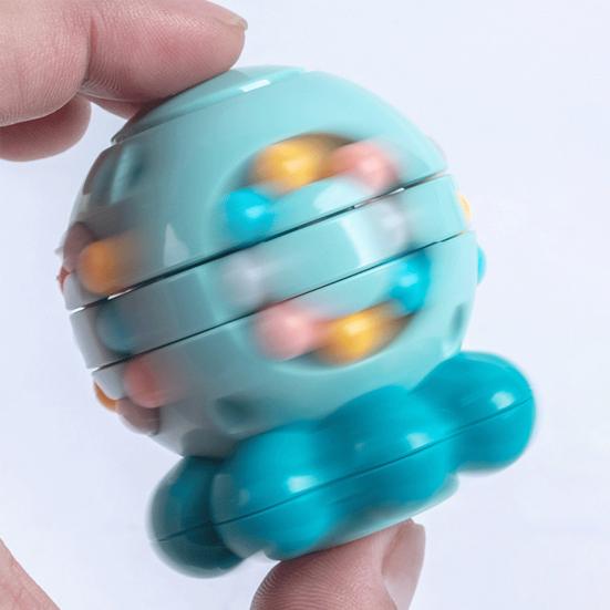 Cube Toy Smooth Rotation Stress Relief Fidget Toy Fall-Resistant Octopus Shape Sensory Fidget Gadget Kids Puzzle Cube Toy