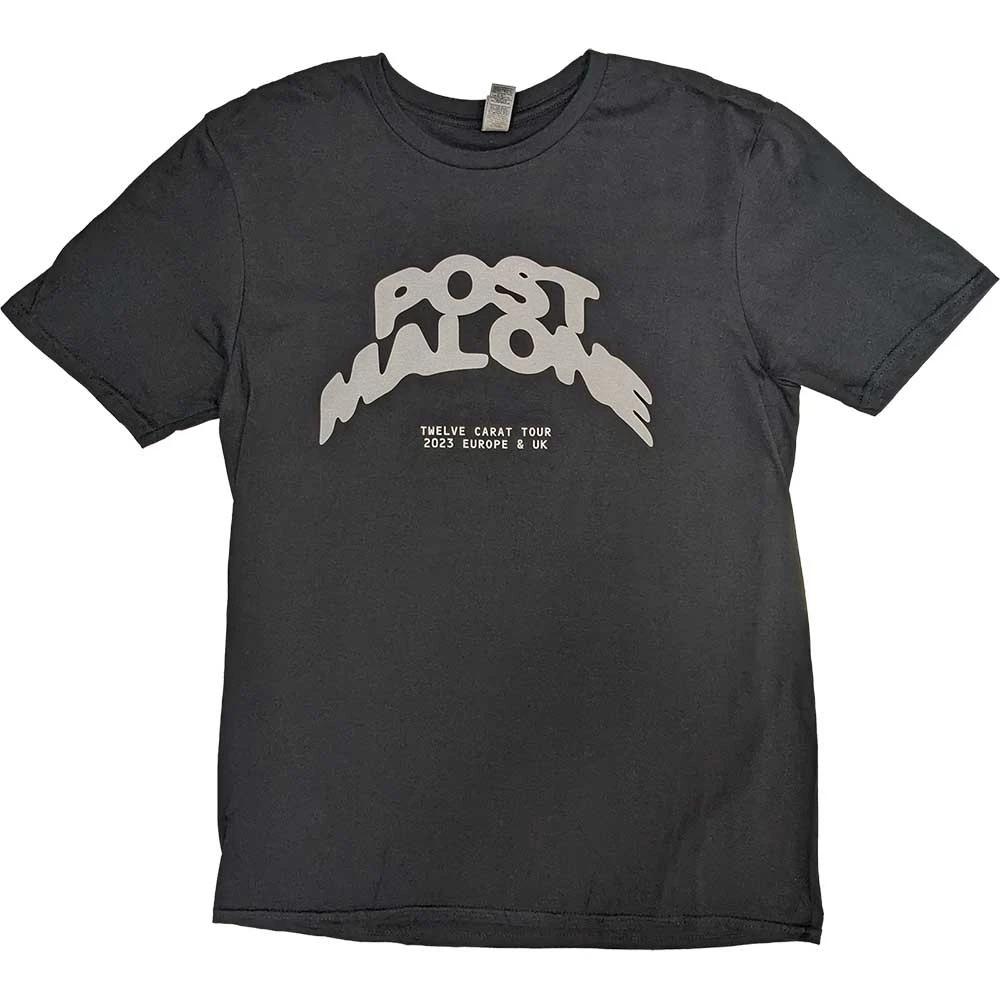 Post Malone Curved Logo 2023 Tour Dates Tee TShirt Unisexs L
