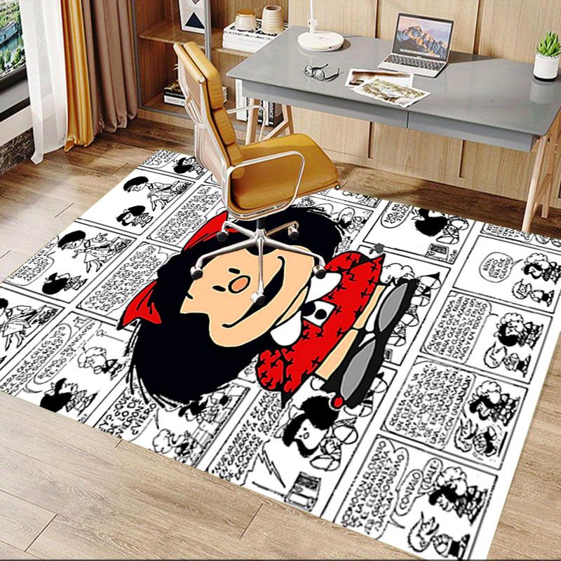 1PC Mafalda Comics Extra Large Non Slip Floor carpet, Office, family, bedroom Large Area Rug Indoor Rugs, Vibrant Colors