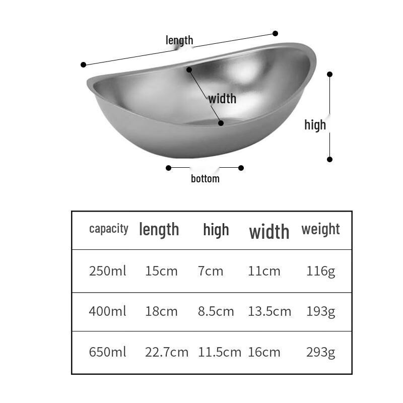 SikaiZhuo 304 Stainless Steel Korean Style Serving Bowls