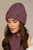 Winter Hat with Lurex Decorated with the Letter "K" Color Burgundy Kamea-Kosmos