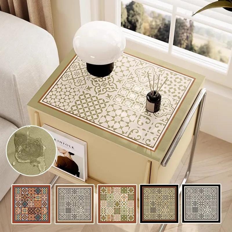 Retro Washing Machine Covers Kitchen Absorbent Coffee Machine Refrigerator Cover Pad Drain Pad Microwave Oven Insulation Pad