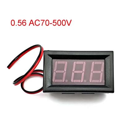 AC 70-500V 0.56" LED Digital Voltmeter Voltage Meter Volt Instrument Tool 2 Wires Red Green Blue Display 110V 220V DIY 0.56 Inch