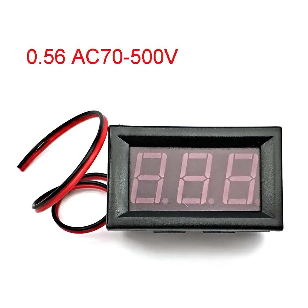 

AC 70-500V 0.56 LED Digital Voltmeter Voltage Meter Volt Instrument Tool 2 Wires Red Green Blue Display 110V 220V DIY 0.56 Inch AC70-500V Red