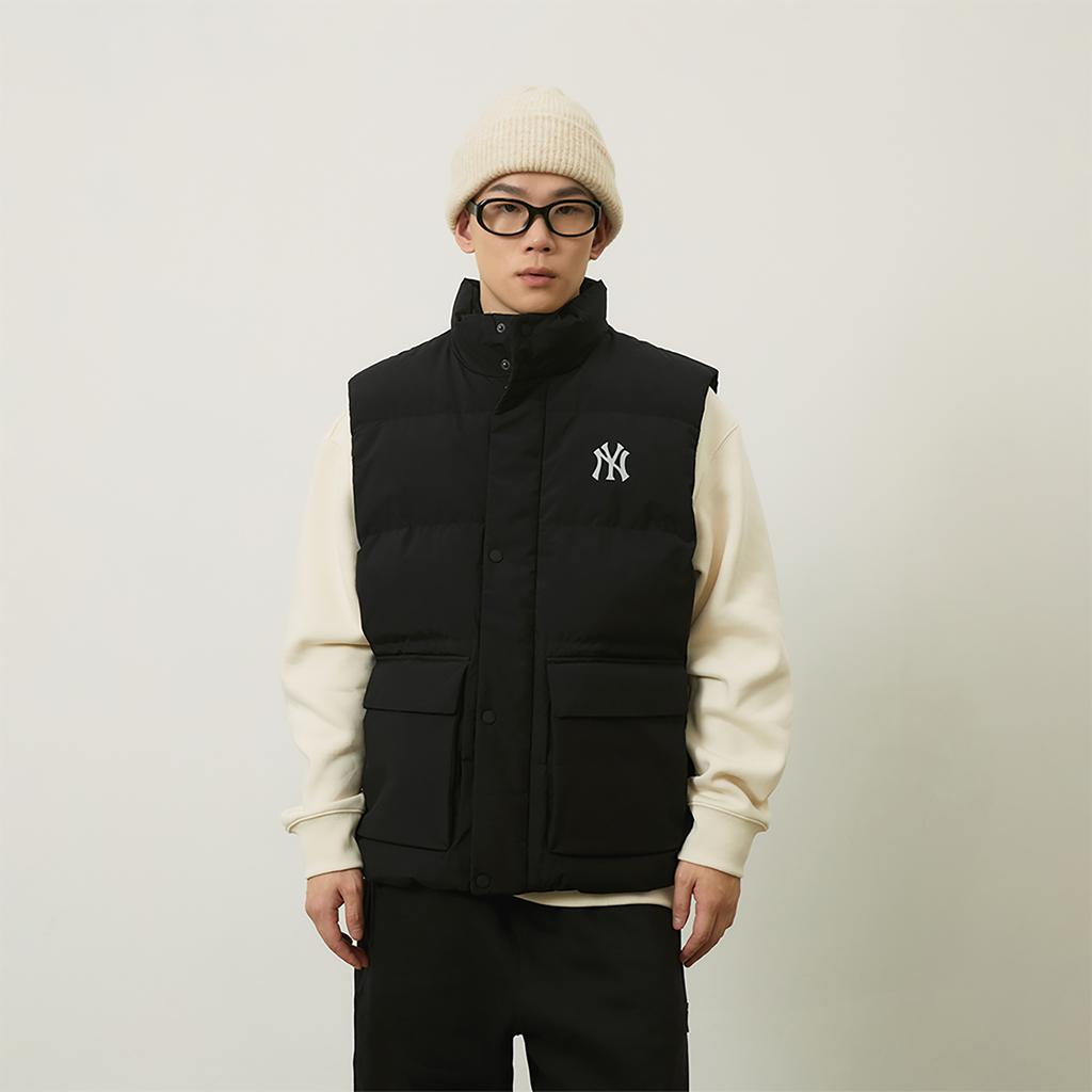 New MLB New York Yankees Basic Collection Down Vest Unisex Black 3ADVB0146-50BKS