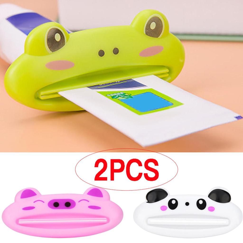 Buy Plastic Cartoon Toothpaste Dispenser 2PCS Holder Squeezer Bathroom