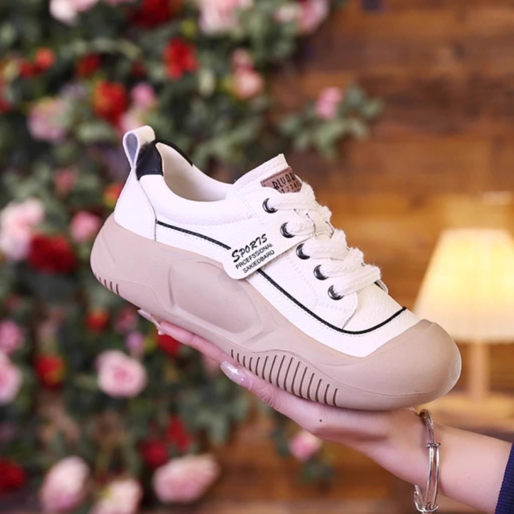 Lightweight Non-slip Versatile Sports and Leisure Shoes 2025 New Spring Thick-soled Soft-soled Breathable Mother Flat Shoes Women