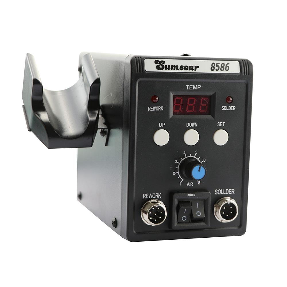 Sumsour 8586 Soldering Iron Hot Air Heat Gun SMD BGA Rework Desoldering Solder Station For Welding Repair Tools