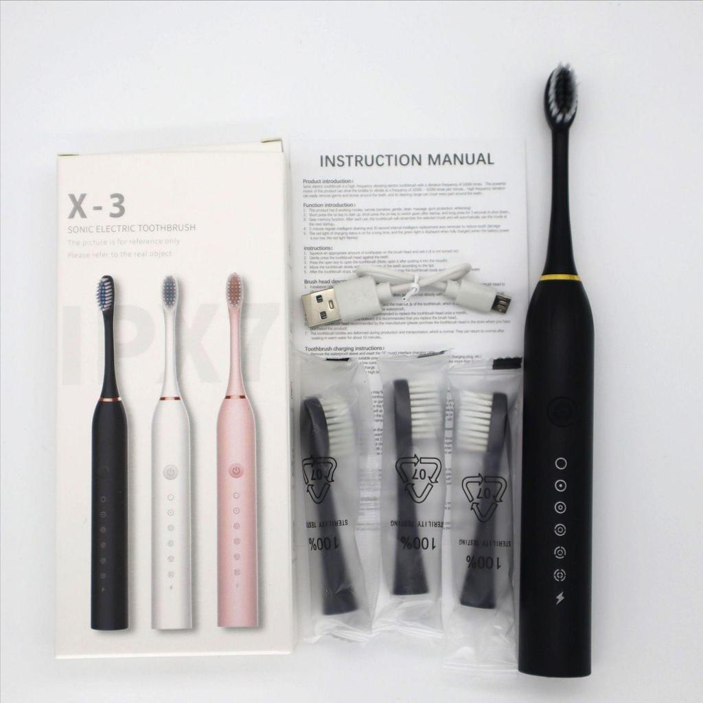 Universal Electric Toothbrush Set: Soft Bristle, Portable, for Adults & Children