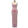 Spring 2026 Sexy Lace Trim Slim Fit See-through Dress - Spicy Girl Style