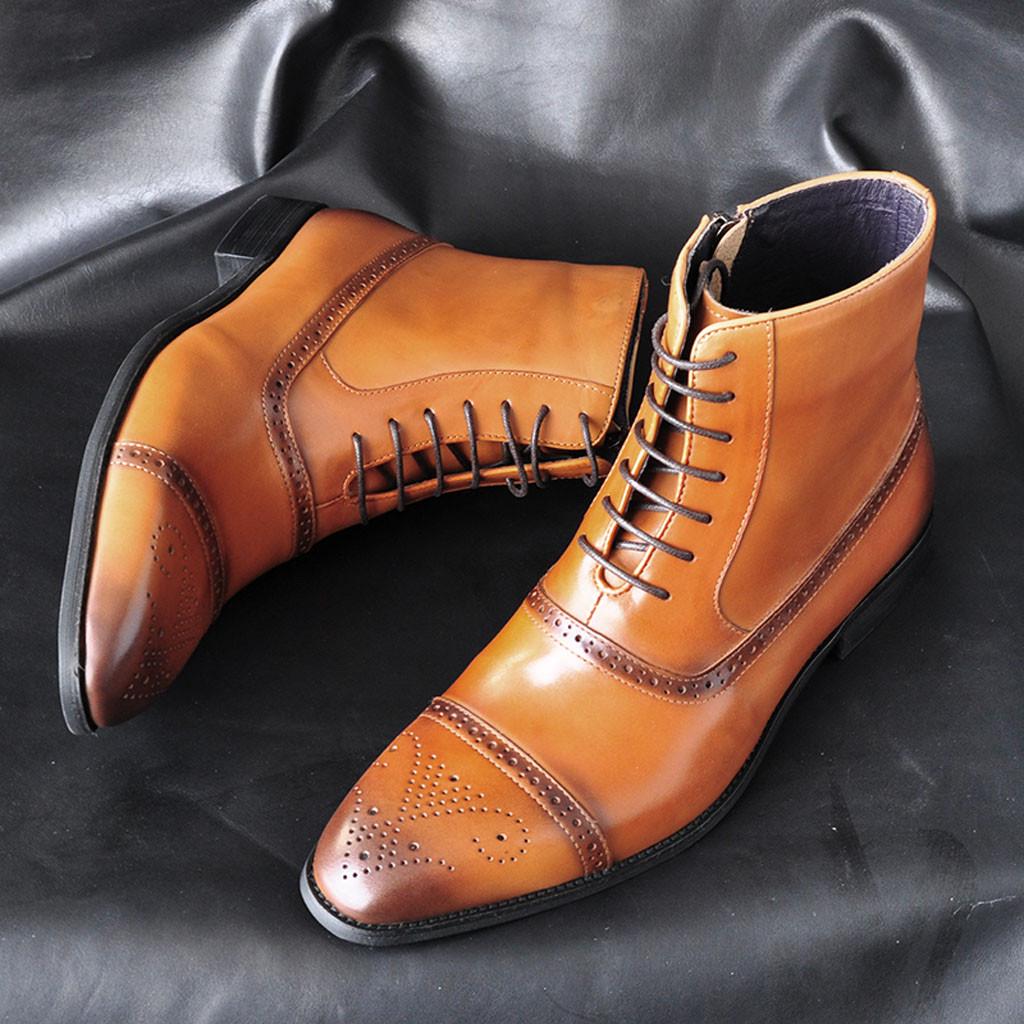 Botas puntiagudas de moda para hombre salta tubo transpirable encaje-up  lateral cremallera Botas comprar a buen precio — entrega gratuita, reseñas  reales con fotos — Joom
