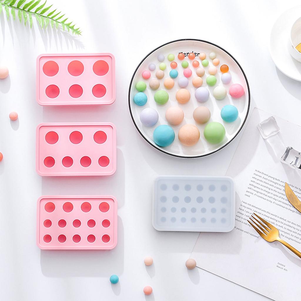 Forma do Kulek Lodu Sferycznych Wielokrotnego Użytku Okrągłe Kostki Lodu Silikonowe Formy Kuchenna Silikonowa Tacka na Kostki Lodu z Pokrywką do Zamrażarki