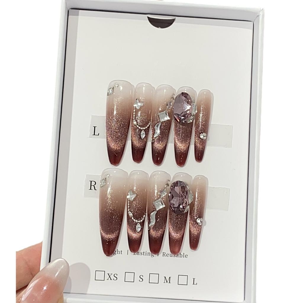 Fall and Winter Maillard Brown Gradient Smile Cat Eye Boutique K9 Diamond Boutique