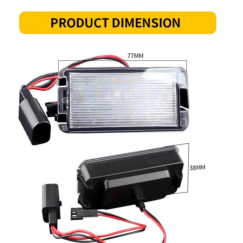 2pcs Canbus LED License Number Plate Light For Seat Altea Arosa Ibiza III Cordoba 6K Leon 1999-2005 Toledo III 04-09 #5P0943021