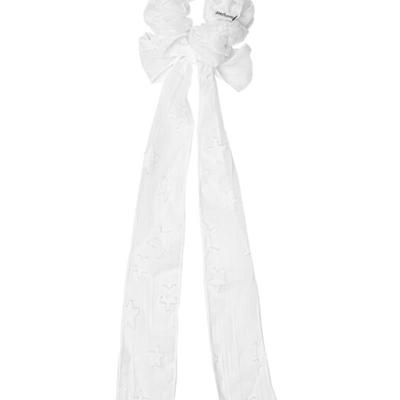 Swingset Star Scarf Hair Chouchou (White)