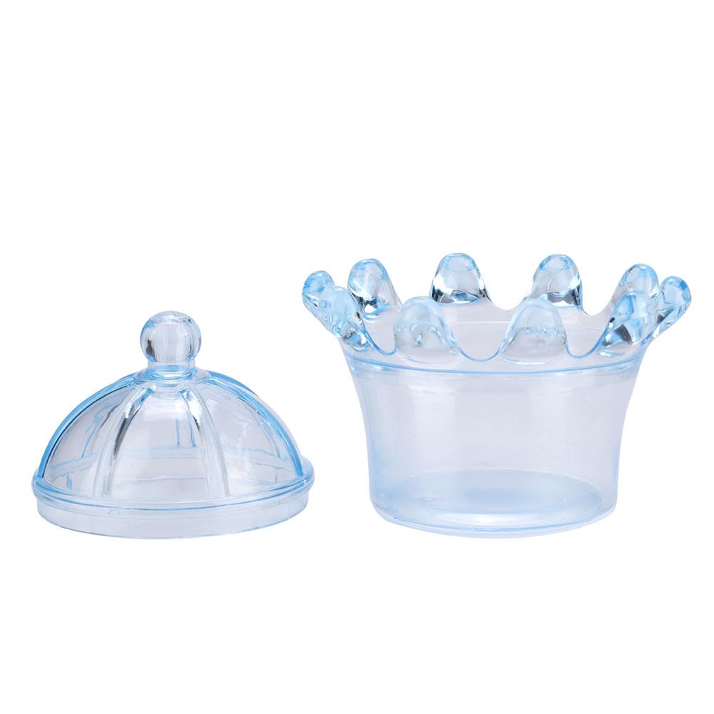 12Pcs Gift Bags Transparent Crown Plastic Box For Party Gift Chocolate Boxs;Pink: