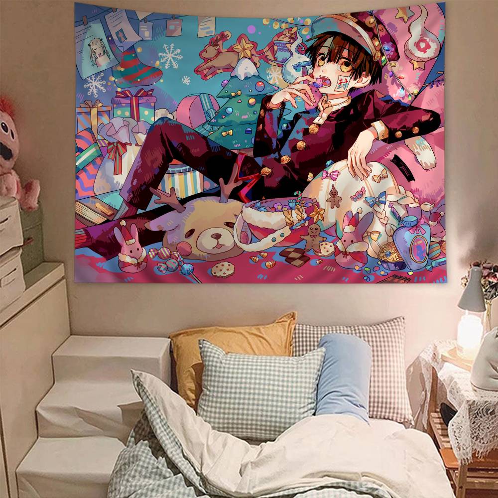 Anime Toilet Bound Hanako Kun Printed Large Wall Tapestry Cheap Hippie Wall Hanging Bohemian Wall Tapestries Mandala Home Decor