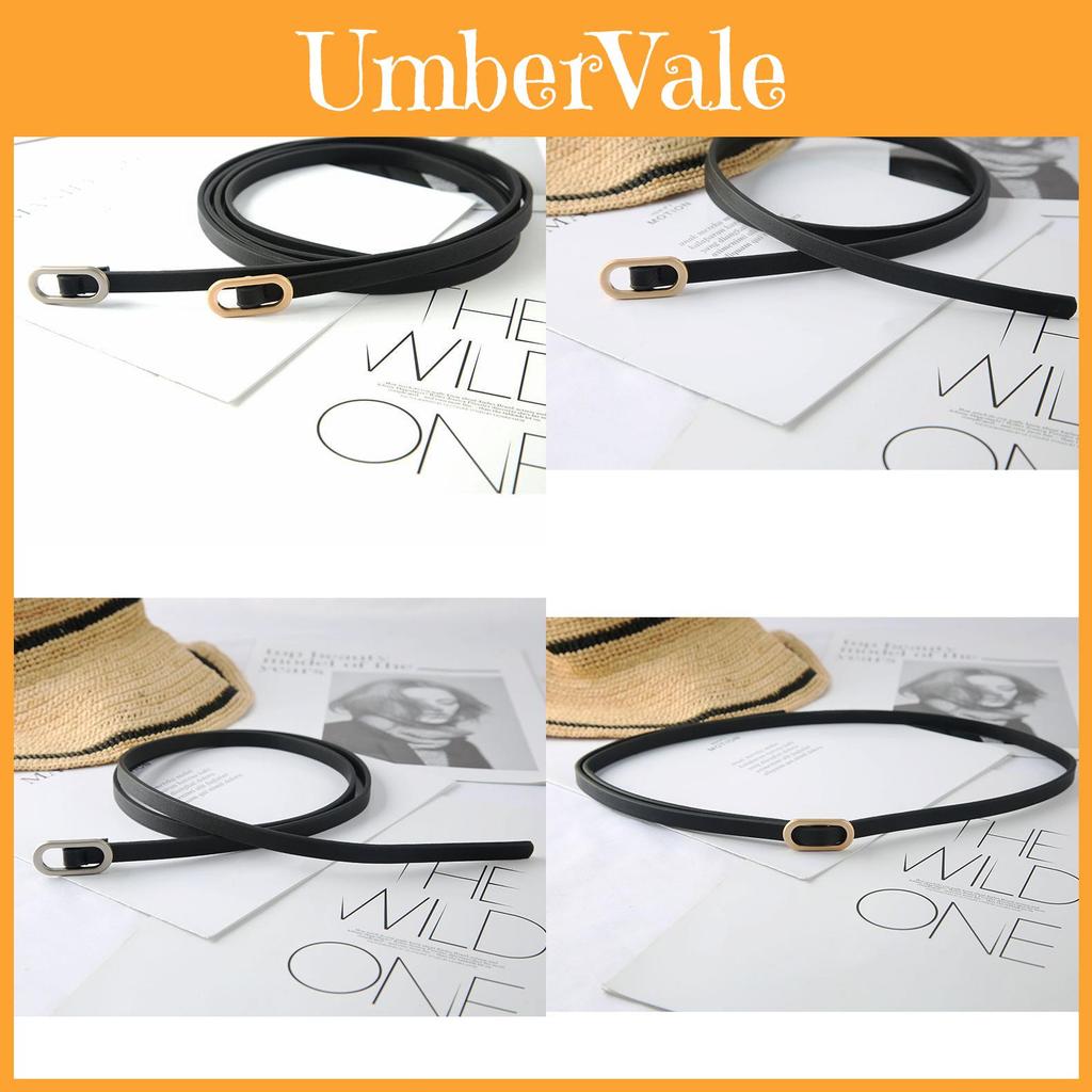 Minimalist Faux Leather Belt For Women And Men With Round Alloy Buckle For Casual Wear