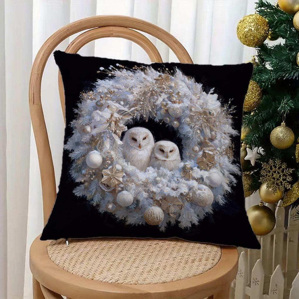 Christmas Tree Pillowcase With Ornamentssuitable For Sofa Car Bedroom Decorative Cushion Cover Pillow Cover